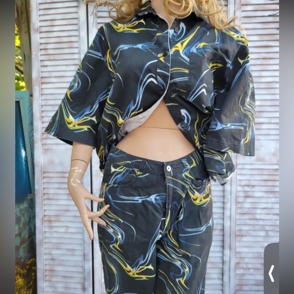 ASOS COLLUSION 100% cotton made in India shirt and pants set - Picture 2 of 7